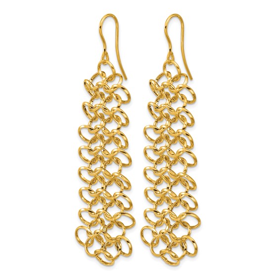 Herco 14K Polished Fancy Circle Link Dangle Earrings