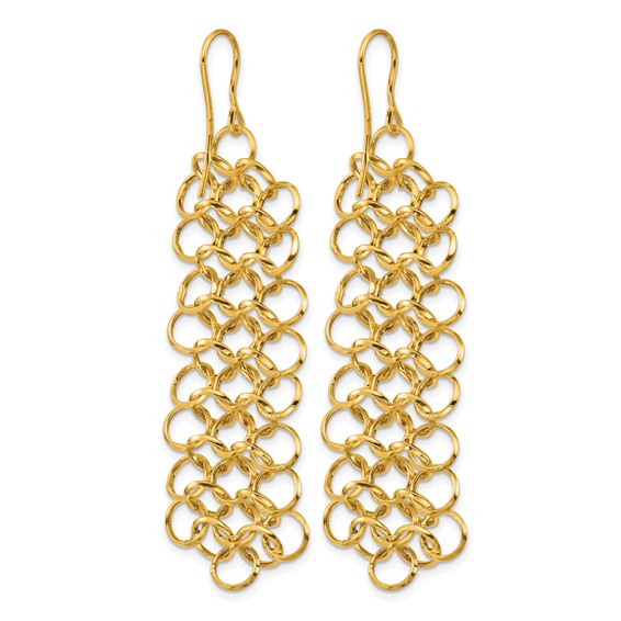 Herco 14K Polished Fancy Circle Link Dangle Earrings