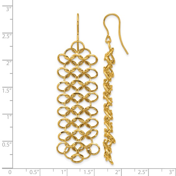 Herco 14K Polished Fancy Circle Link Dangle Earrings