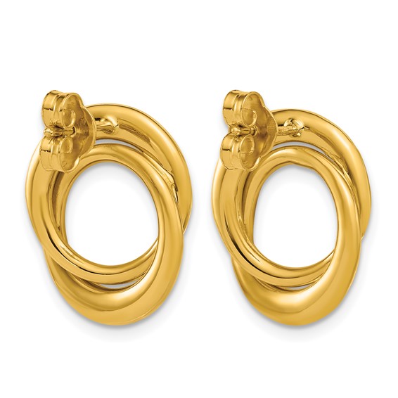 Herco Gold Polished Circles Post Earrings