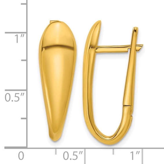 Herco 14K Polished Fancy Drop Hinged Dangle Earrings