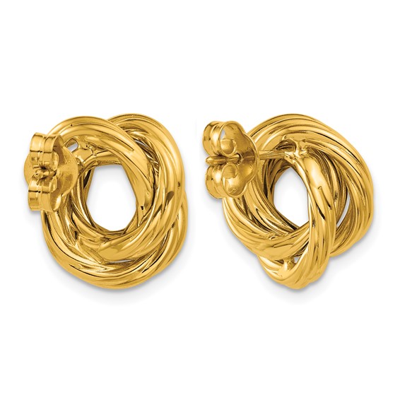 Herco Gold Polished and Twisted Post Earrings
