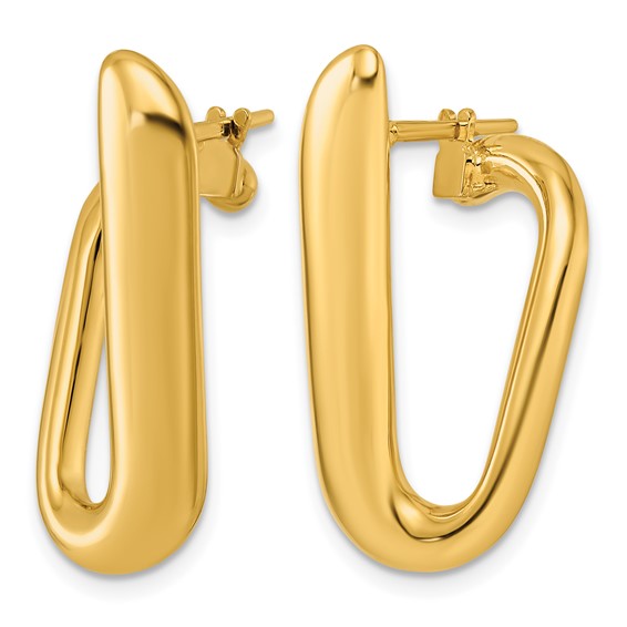 Herco Gold Polished Hoop Earrings