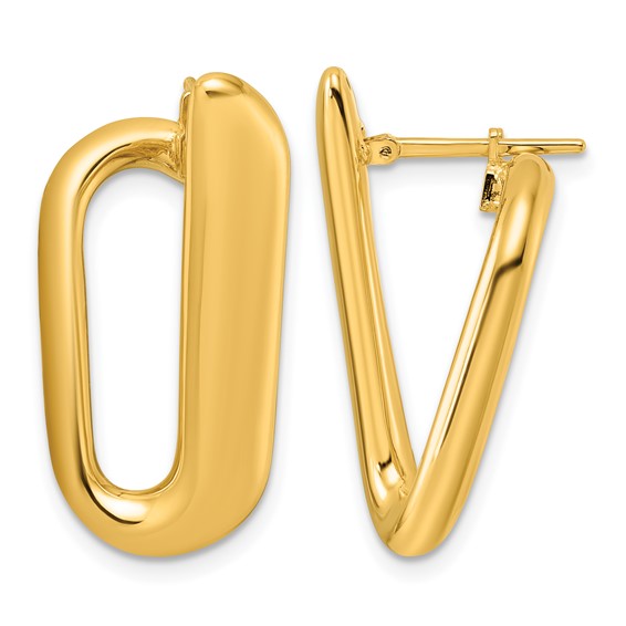 Herco Gold Polished Hoop Earrings