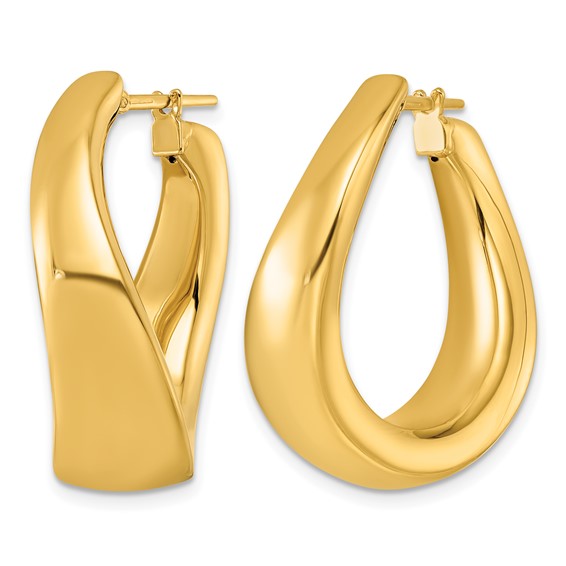Herco Gold Polished Hoop Earrings