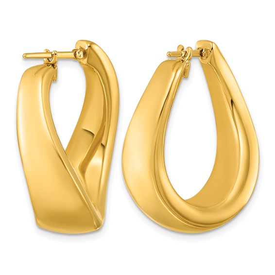 Herco Gold Polished Hoop Earrings