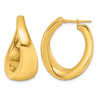 Herco Gold Polished Hoop Earrings