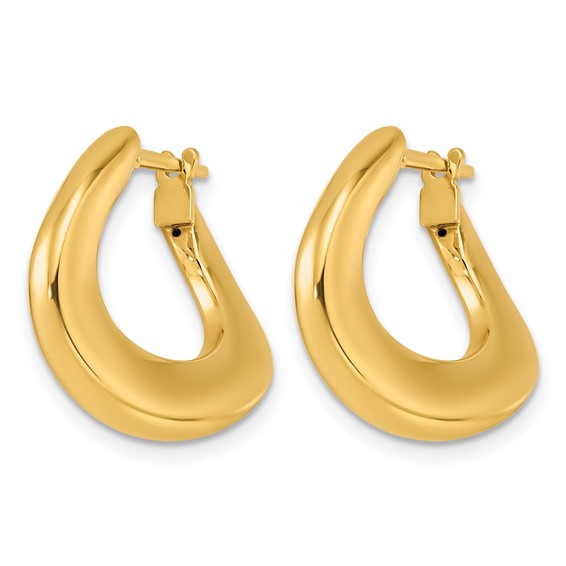 Herco Gold Polished Hoop Earrings