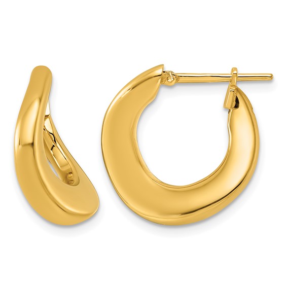 Herco Gold Polished Hoop Earrings