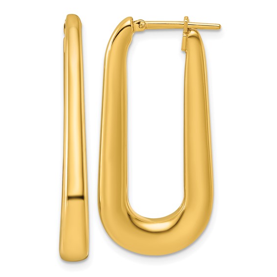 Herco Gold Polished Hoop Earrings