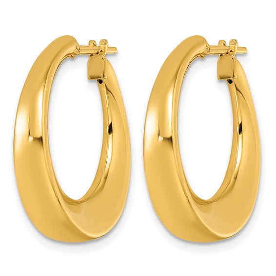 Herco Gold Polished Hoop Earrings