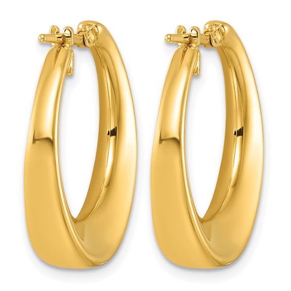 Herco Gold Polished Hoop Earrings