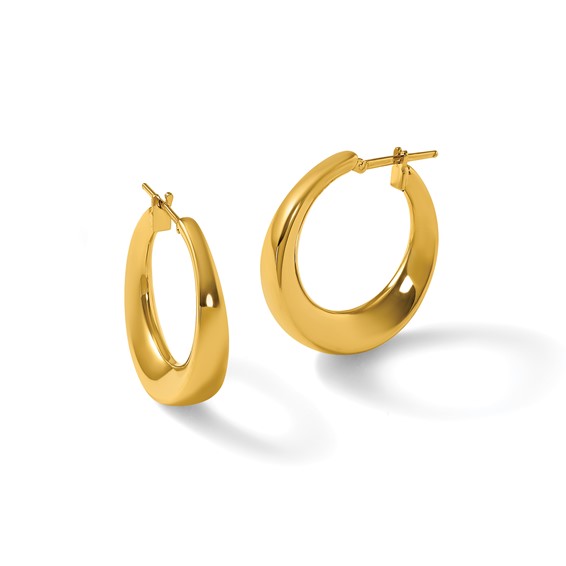 Herco Gold Polished Hoop Earrings
