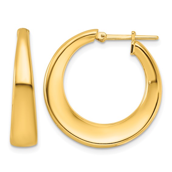 Herco Gold Polished Hoop Earrings