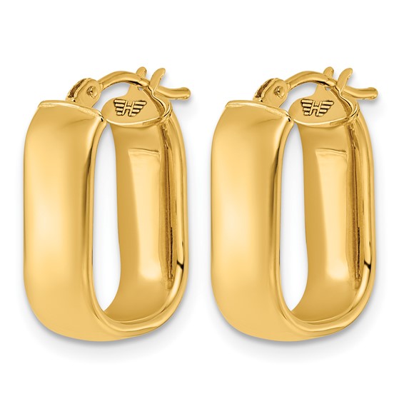 Herco Gold Polished Hoop Earrings