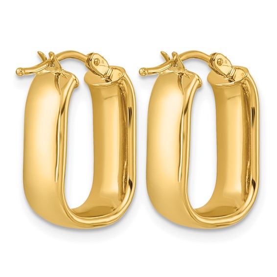 Herco Gold Polished Hoop Earrings