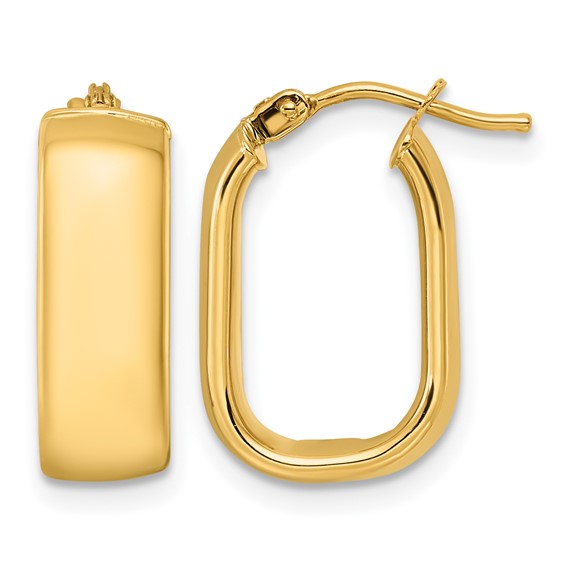 Herco Gold Polished Hoop Earrings