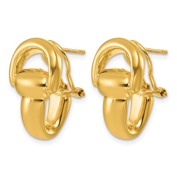 Herco 14K Polished Dangle Omega Back Earrings