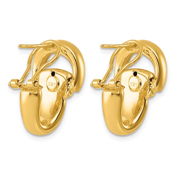 Herco 14K Polished Dangle Omega Back Earrings