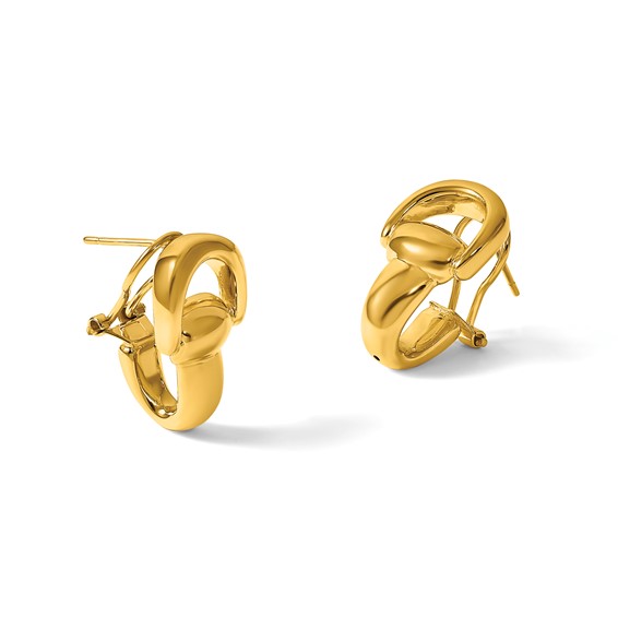 Herco 14K Polished Dangle Omega Back Earrings