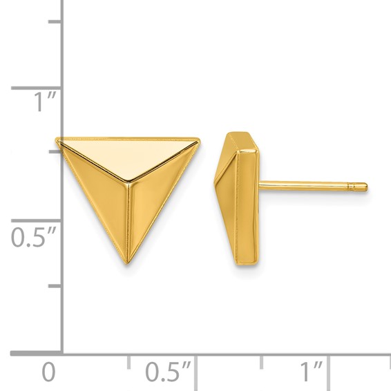 Herco 14K Polished Triangular Post Earrings