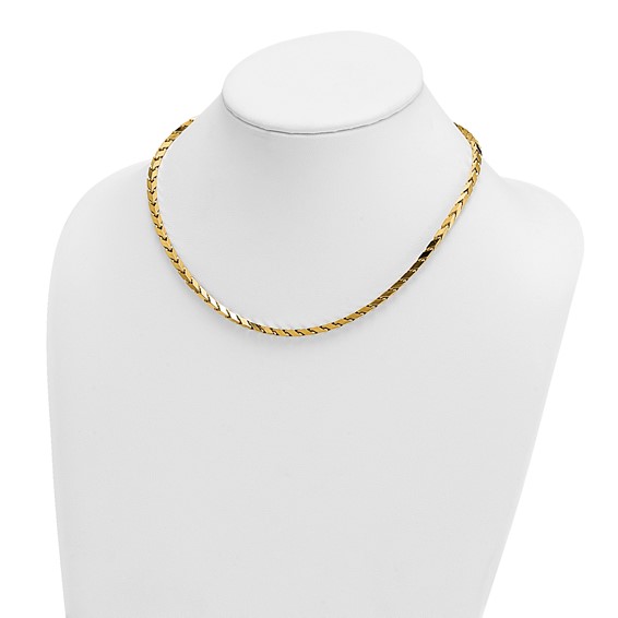 Herco 14K Polished Solid Fancy Link Necklaces