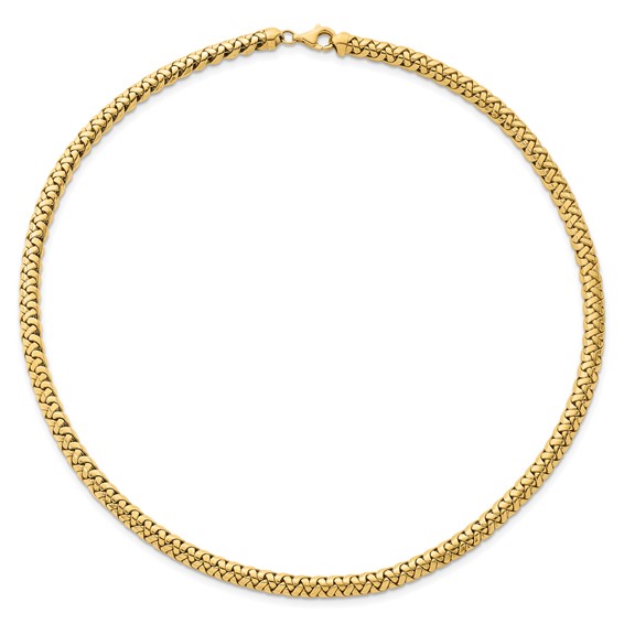 Herco 14K Polished Fancy Link Collar Necklace