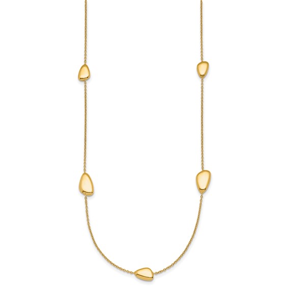 Herco 14K Polished Contemporary Station 16 Inch with 2 Inch Extension Necklace