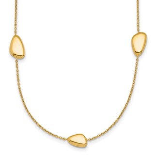 Herco 14K Polished Contemporary Station 16 Inch with 2 Inch Extension Necklace