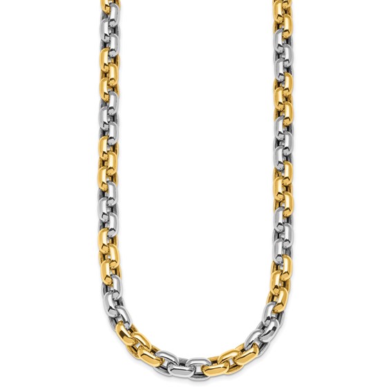 Herco 14K Two-tone Polished 8mm Cable Chain Necklace