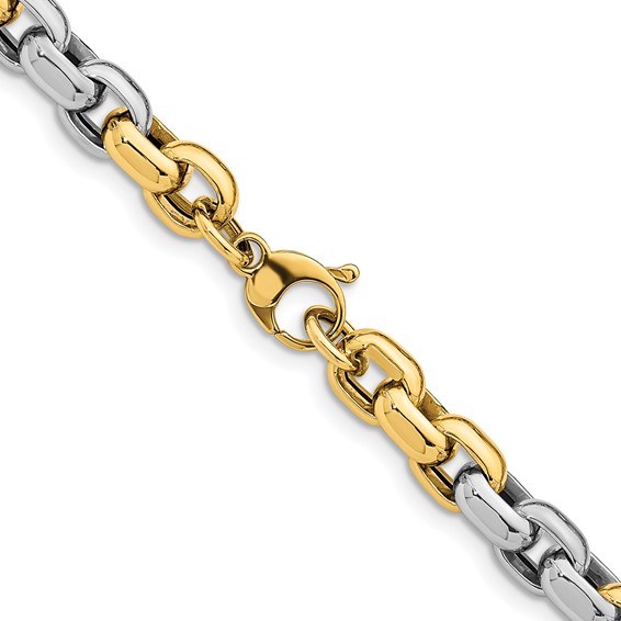 Herco 14K Two-tone Polished 8mm Cable Chain Necklace