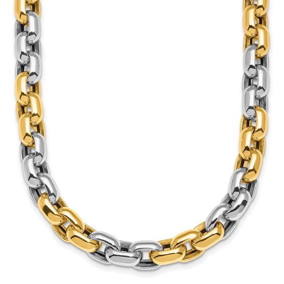 Herco 14K Two-tone Polished 8mm Cable Chain Necklace