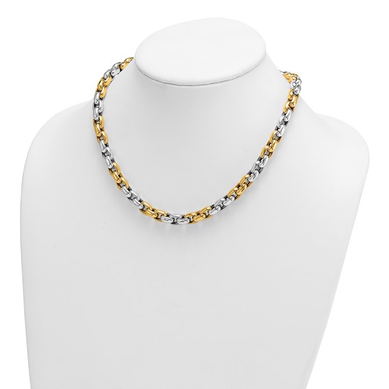 Herco 14K Two-tone Polished 8mm Cable Chain Necklace