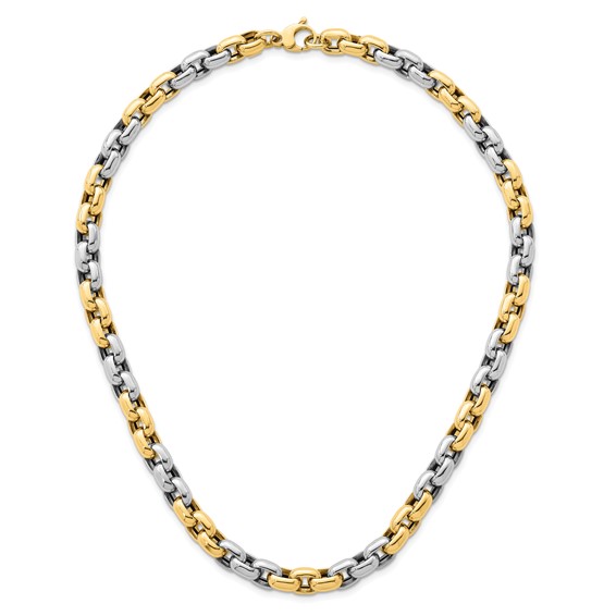 Herco 14K Two-tone Polished 8mm Cable Chain Necklace