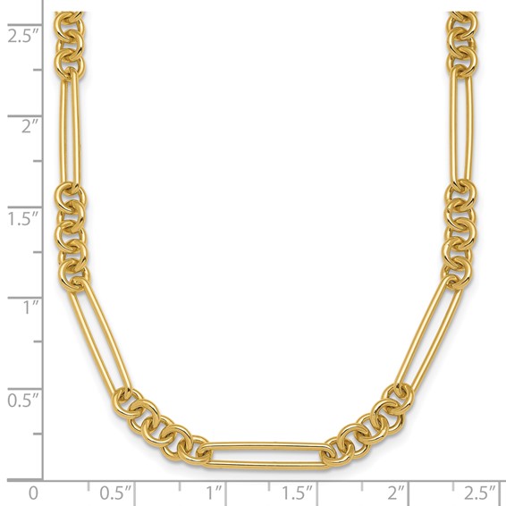 Herco 14K Polished Solid Fancy Link Necklace