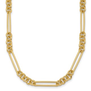 Herco 14K Polished Solid Fancy Link Necklace