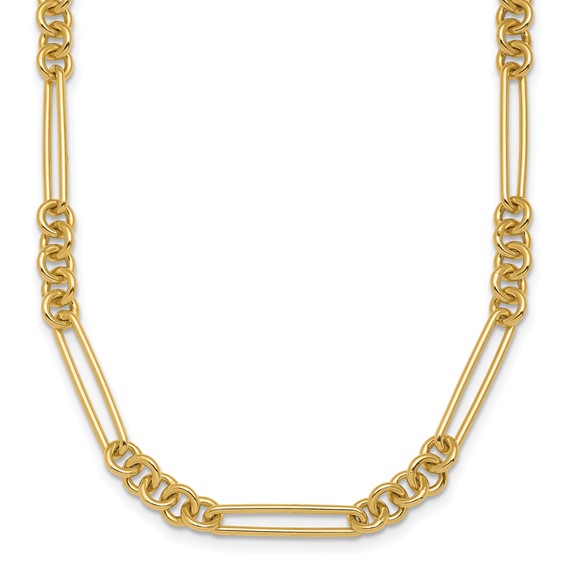 Herco 14K Polished Solid Fancy Link Necklace