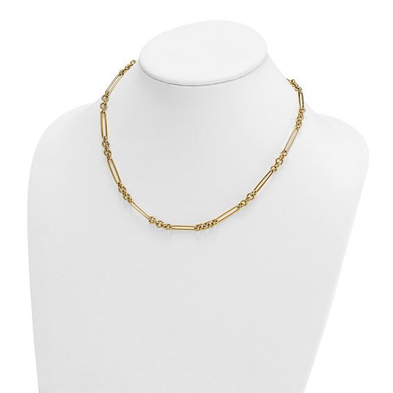 Herco 14K Polished Solid Fancy Link Necklace