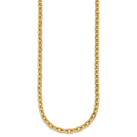 Herco 14K Polished Fancy 4.8mm Notched Cable Chain Necklace