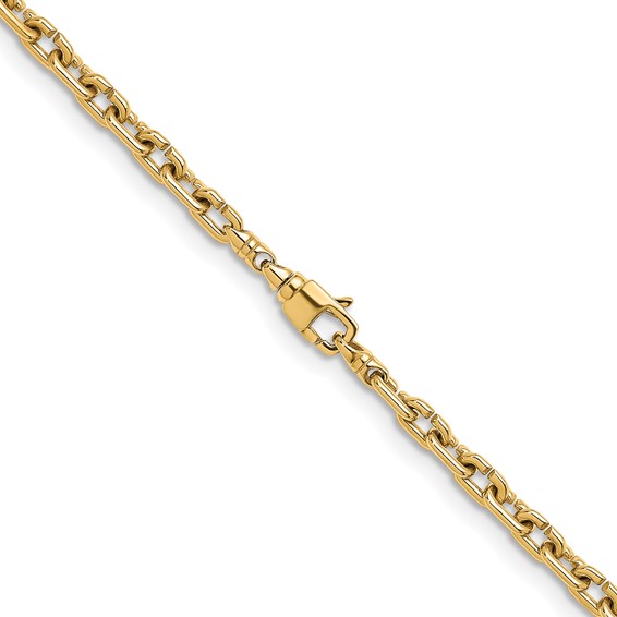 Herco 14K Polished Fancy 4.8mm Notched Cable Chain Necklace