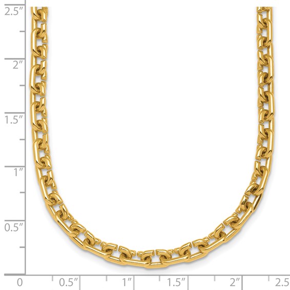Herco 14K Polished Fancy 4.8mm Notched Cable Chain Necklace