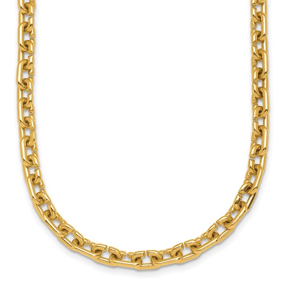 Herco 14K Polished Fancy 4.8mm Notched Cable Chain Necklace