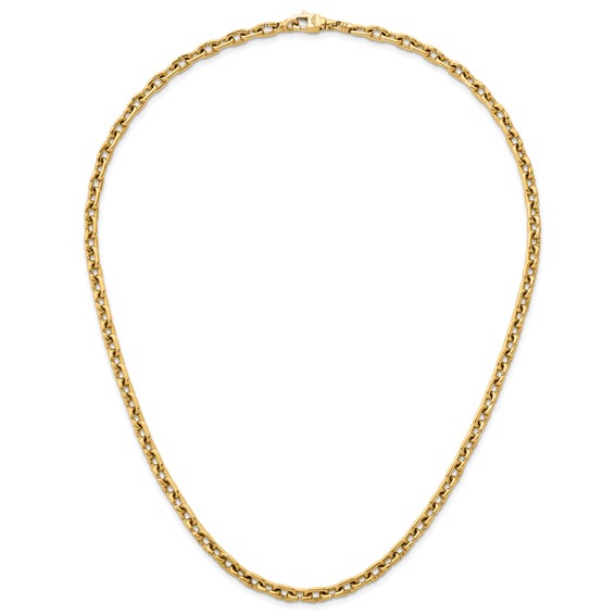 Herco 14K Polished Fancy 4.8mm Notched Cable Chain Necklace