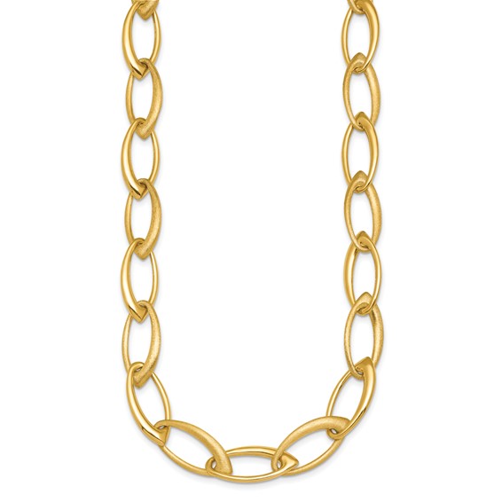 Herco 14K Polished and Satin Fancy Link Necklace