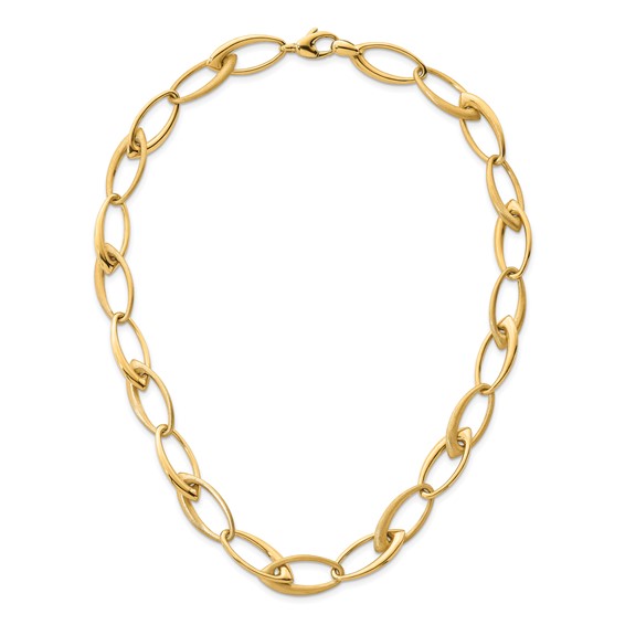 Herco 14K Polished and Satin Fancy Link Necklace