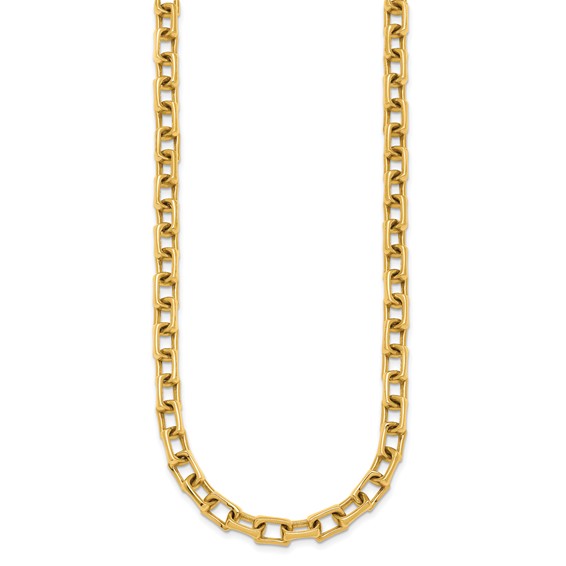 Herco 14K Polished Fancy Rectangular Link Necklace