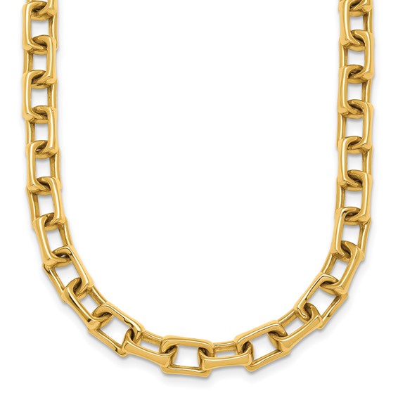 Herco 14K Polished Fancy Rectangular Link Necklace