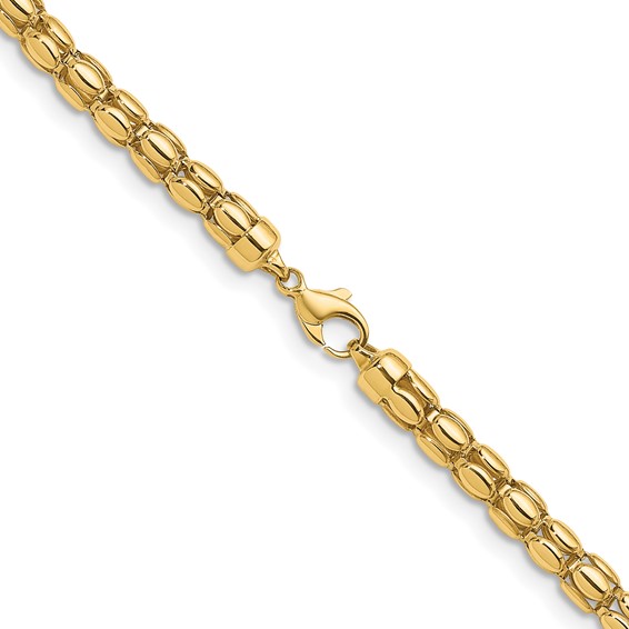 Herco 14K Polished Fancy Oval Barrel Link Necklace