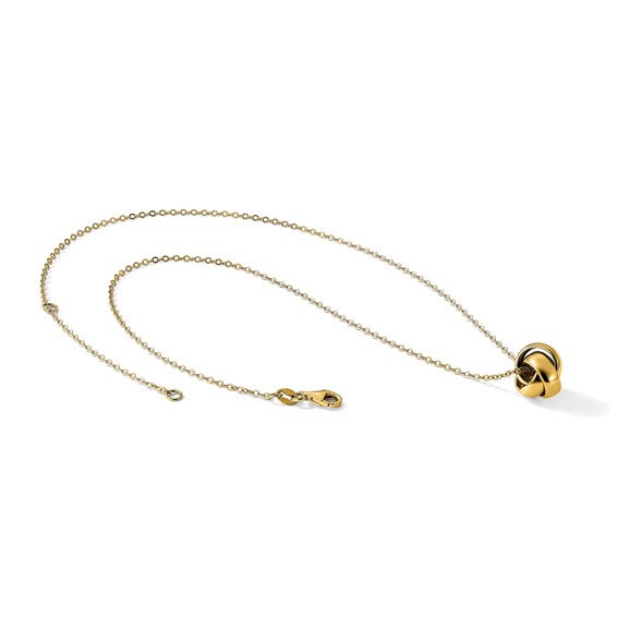 Herco 14K Polished Love Knot with 2 Inch Extension Necklace