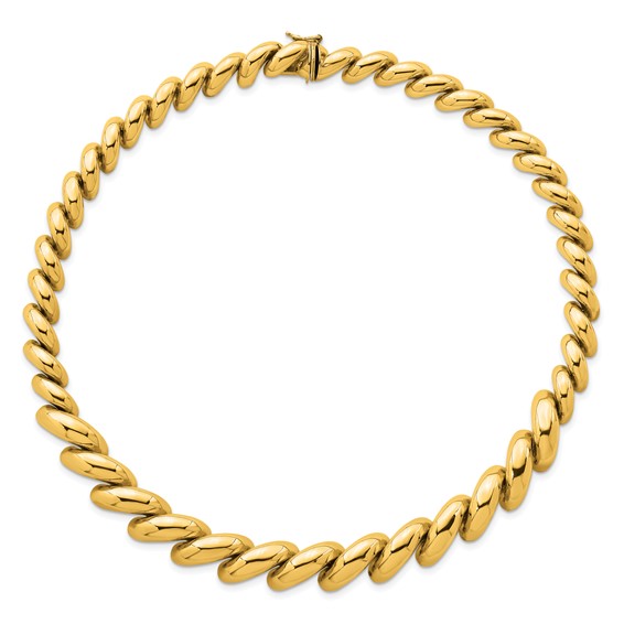 Herco Polished Graduated San Marco Chain Necklaces